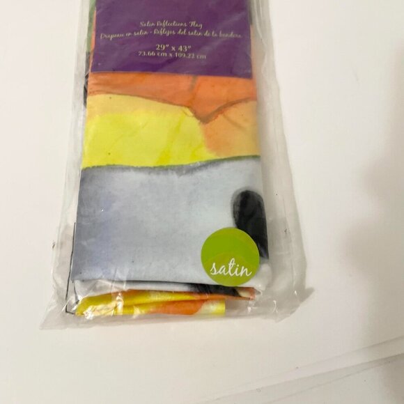 Evergreen Satin Reflections Flag Halloween Pumpkin Ghost 29" x 43" - Picture 16 of 16